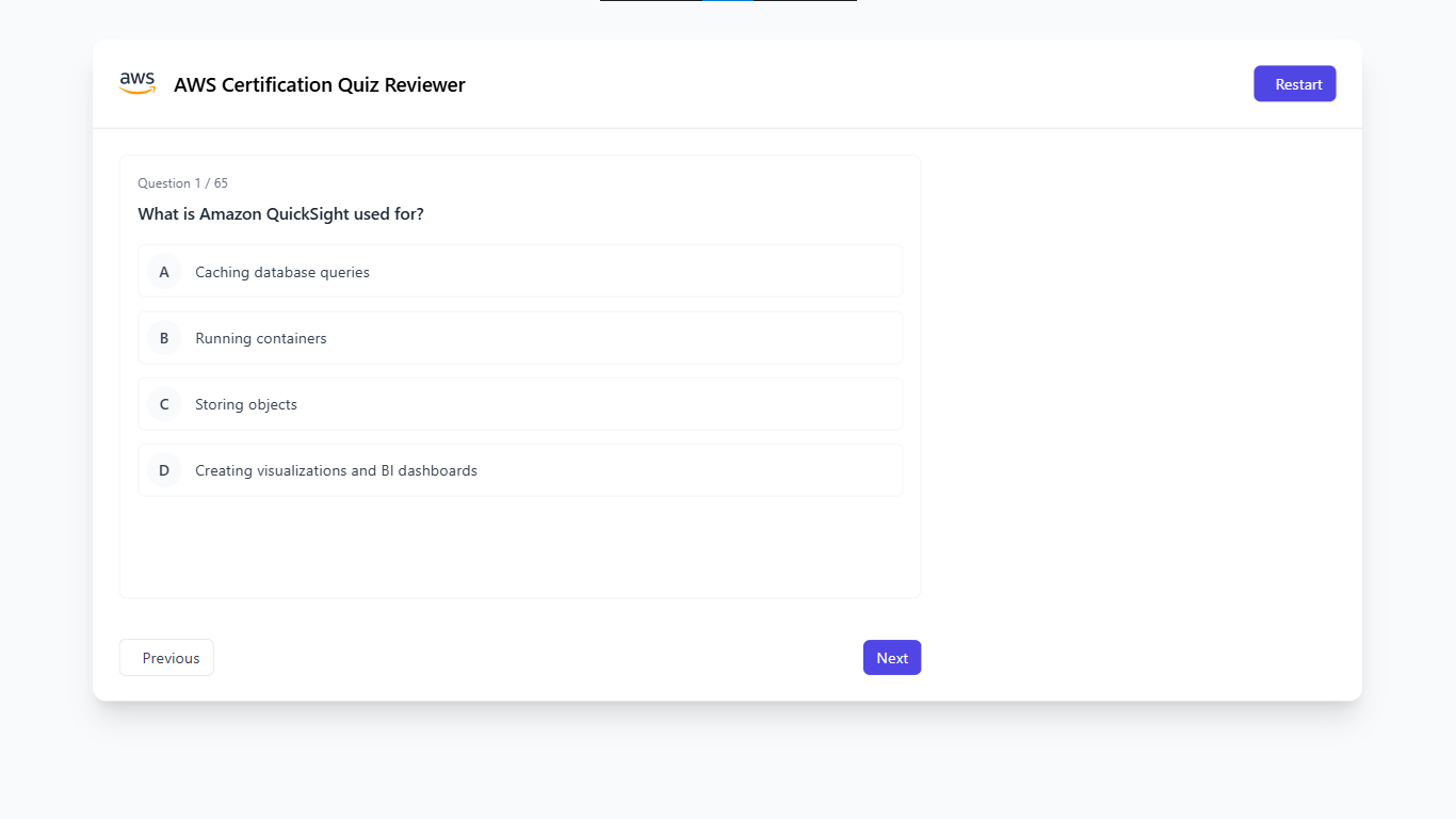 AWS Exam Reviewer